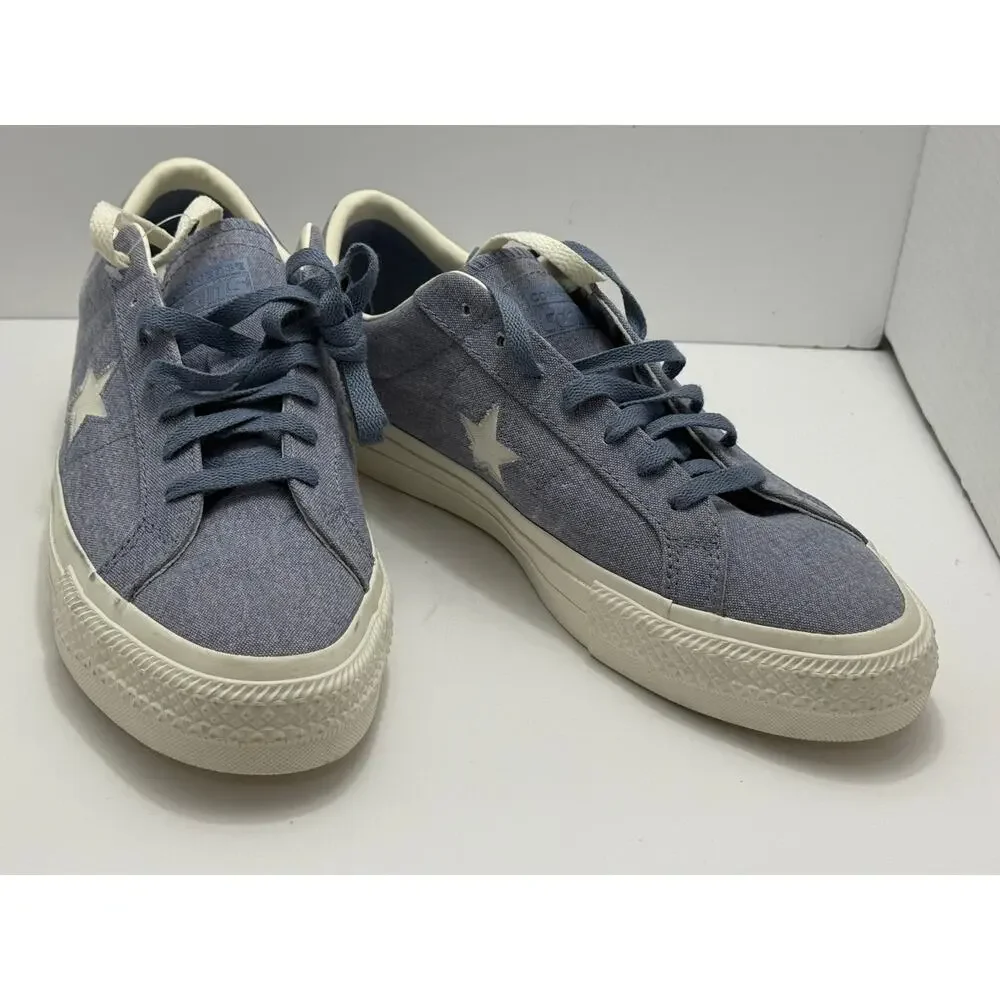 Converse One Star Pro Low Washed Canvas Blue Men 11 Women 12.5 NWOT
